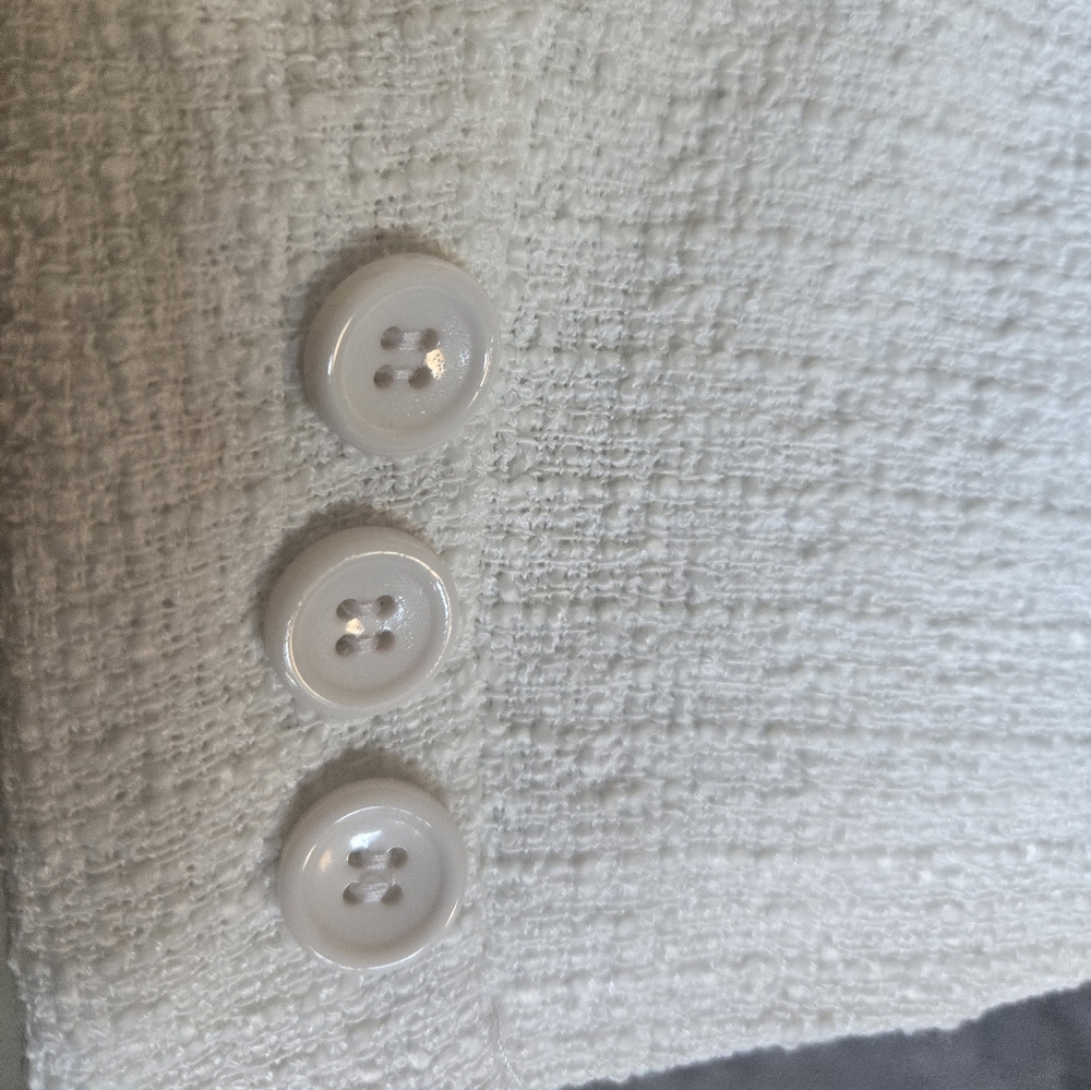 NWT, Reveuse, White Double-Breasted Dress, Sz. L - Picture 3 of 10